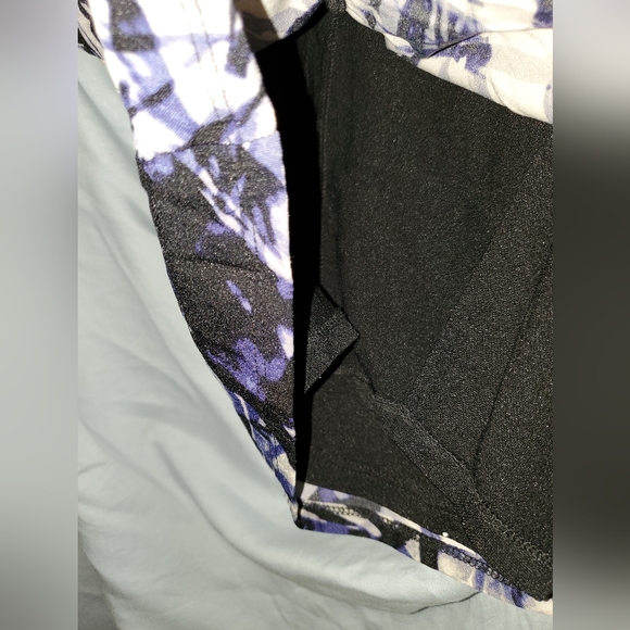 Alfani blouse v-neck ruched bodice blue black white Size XS - Picture 7 of 8